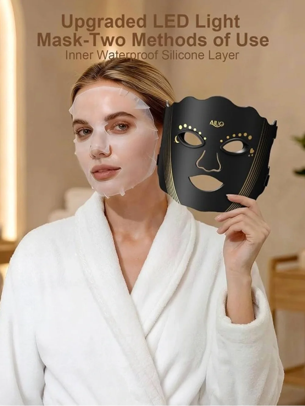 Red Light Therapy for Face, LED Face Mask Light Therapy Antiaging